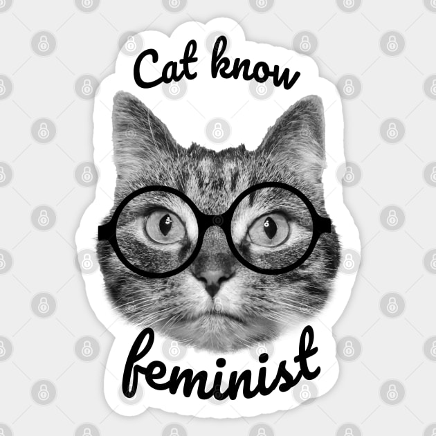 Cat know feminist perfect cat design Sticker by Purrfect